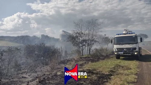Incêndio de grandes proporções em vegetação é controlado em Cruzmaltina